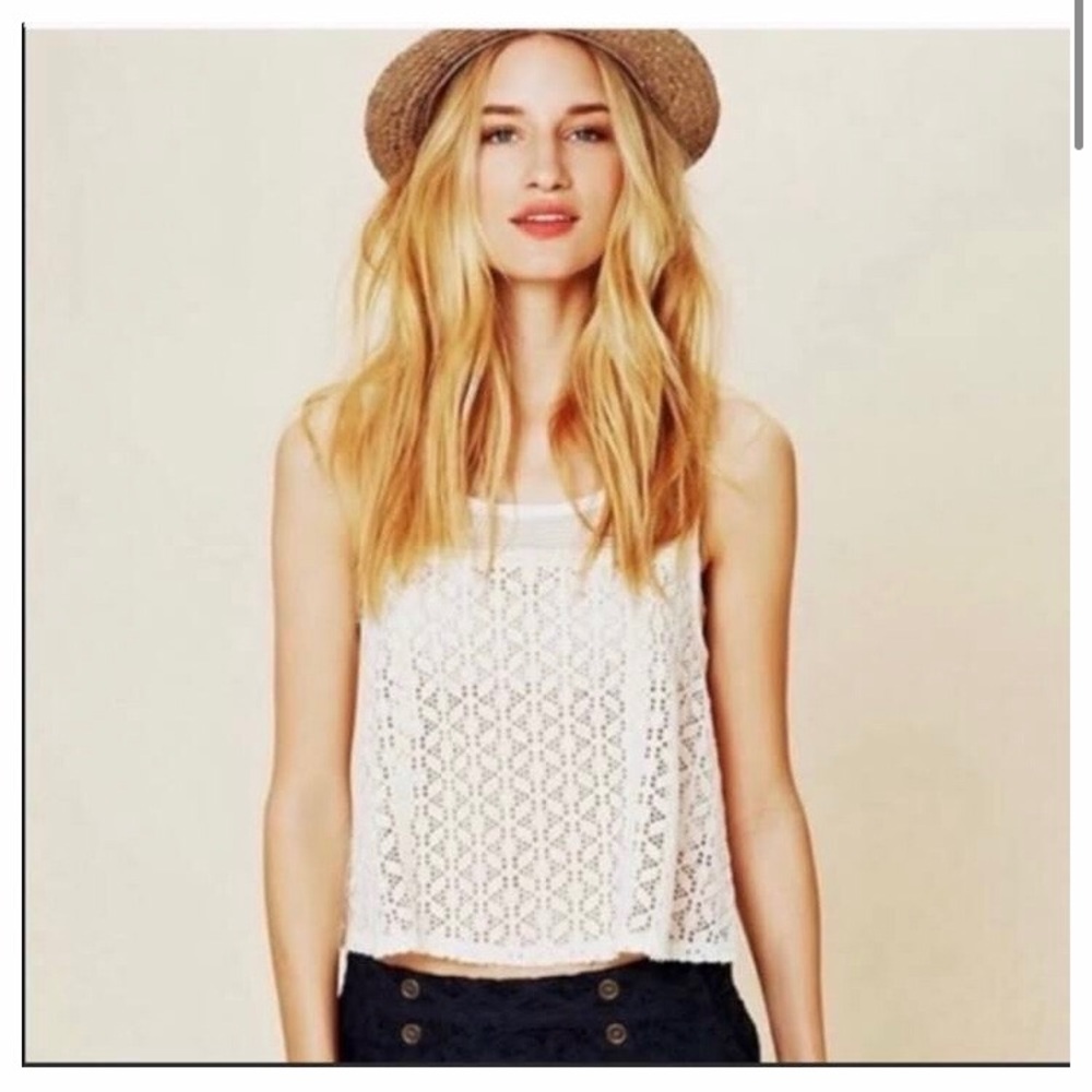Eyelet Crochet tank by Free People